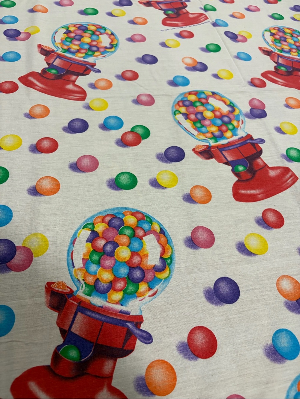 Vintage 1987 Lisa Frank Gumball Pattern Twin Sheet Set - Great Vtg Condition! - Picture 2 of 11